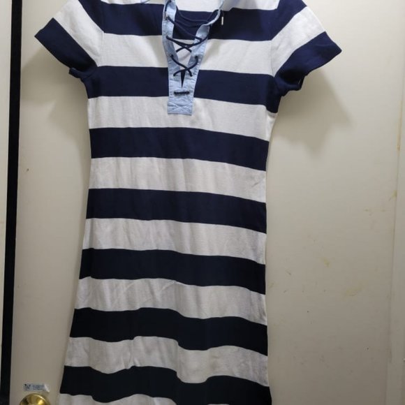 Chaps Long Tee Shirt Dress for Women - Picture 3 of 13